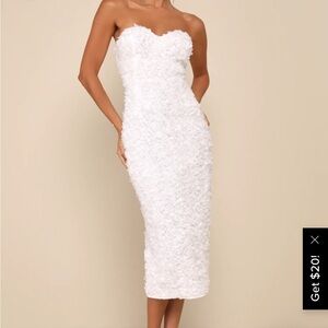 Lulus 3D Floral Strapless Mini Dress